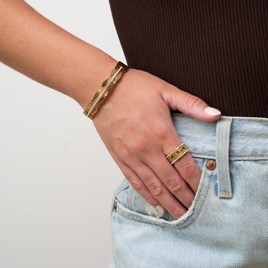 Bangle Madison Bracelet Gold Plated 18K in 18K gold-plated – Meiva bracelet view 2