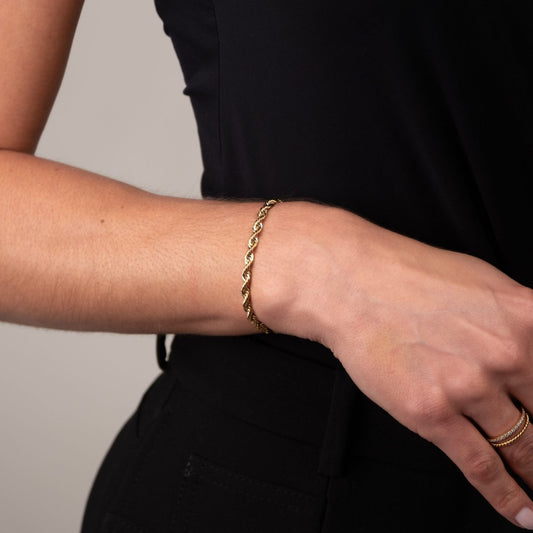 Bracelet Brazilian Chain 18K Gold Plated in 18K gold-plated – Meiva necklace view 2