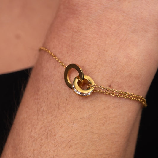 Bracelet Imperial Cubic Zirconia Stone 18K Gold-Plated in 18K gold-plated, zirconia – Meiva bracelet view 2