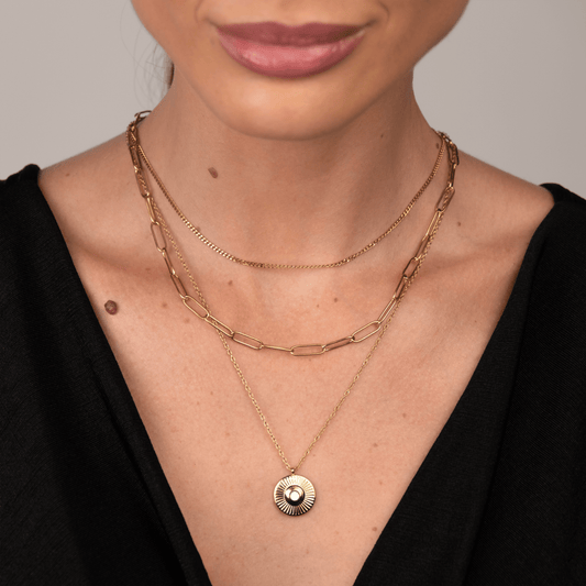 Set Cleopatra Necklace 18K Gold Plated in 18K gold-plated – Meiva necklace view 2