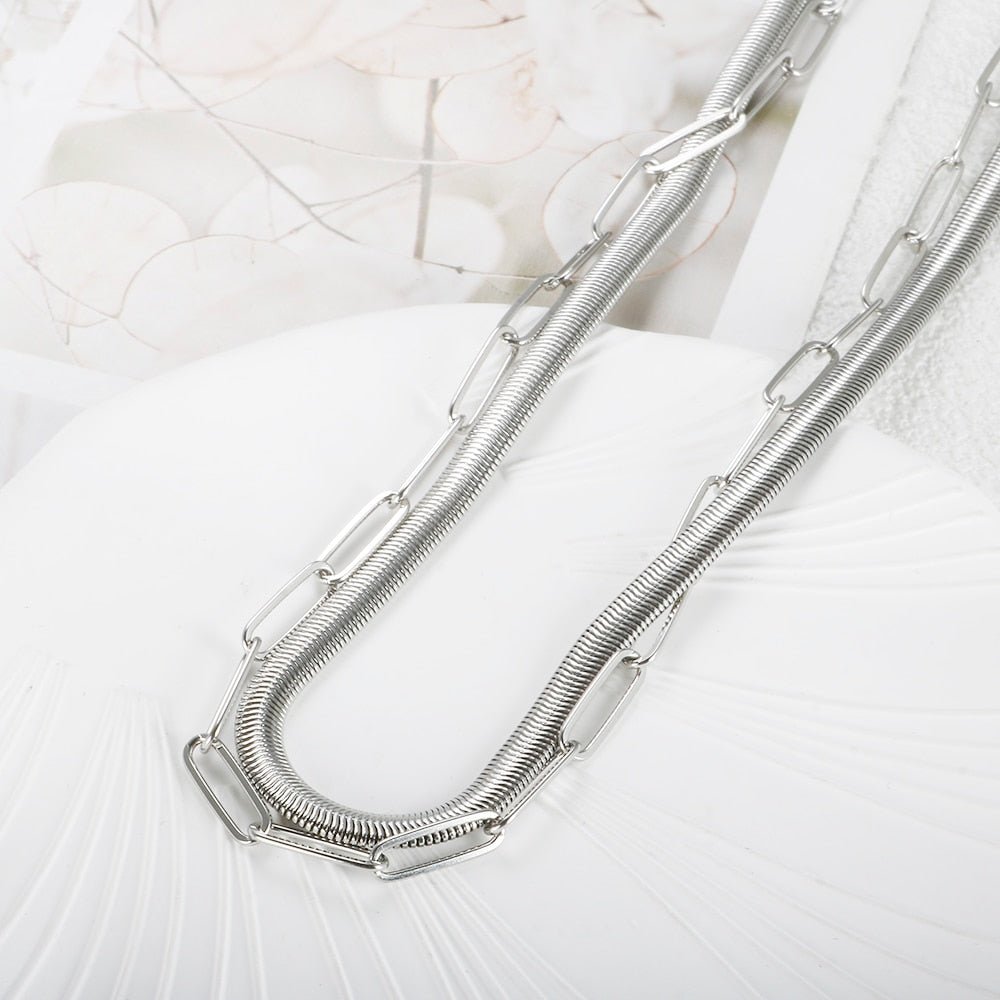 Necklace Antonela Set Silver – Meiva necklace view 2