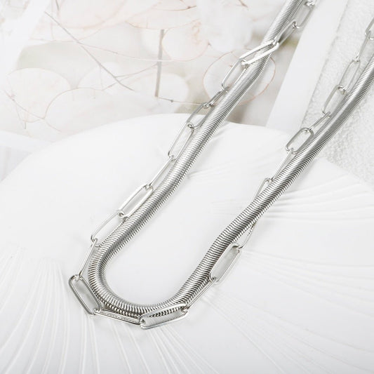 Necklace Antonela Set Silver – Meiva necklace view 2