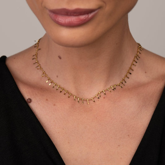 Necklace Jurere Choker 18K Gold-Plated in 18K gold-plated – Meiva necklace view 2