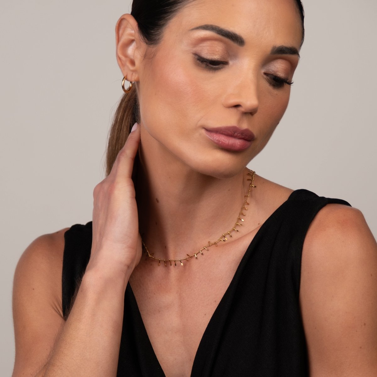 Necklace Jurere Choker 18K Gold-Plated in 18K gold-plated – Meiva necklace view 6