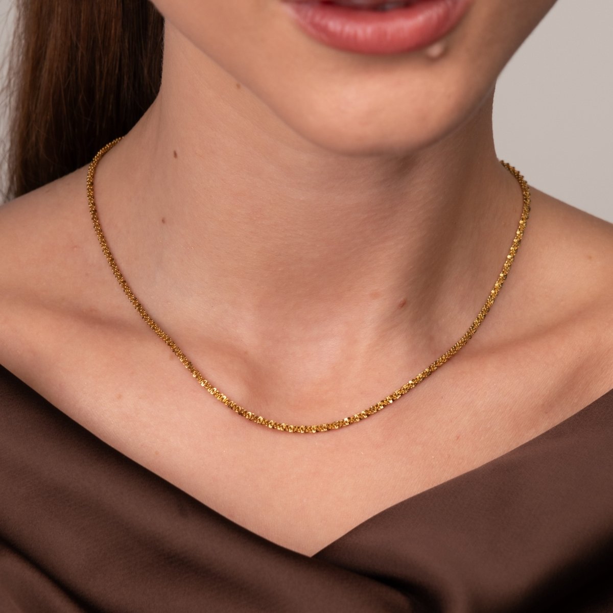 Necklace Dely Gold Plated 18K in 18K gold-plated – Meiva necklace view 7
