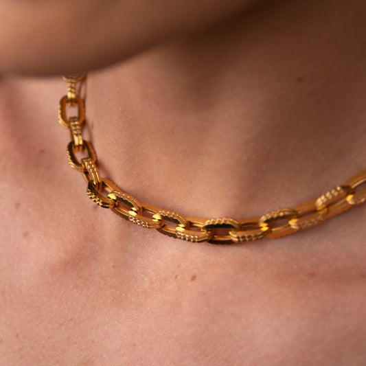 Necklace Chunky Link 18K Gold-Plated in 18K gold-plated – Meiva necklace view 2