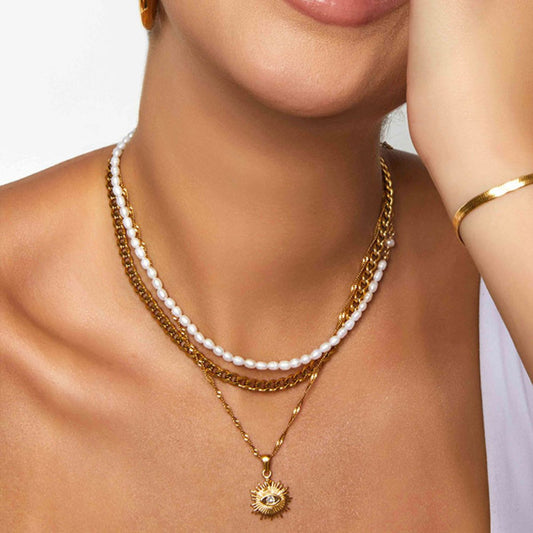 Necklace Eye 18K Gold-Plated in 18K gold-plated – Meiva necklace view 2