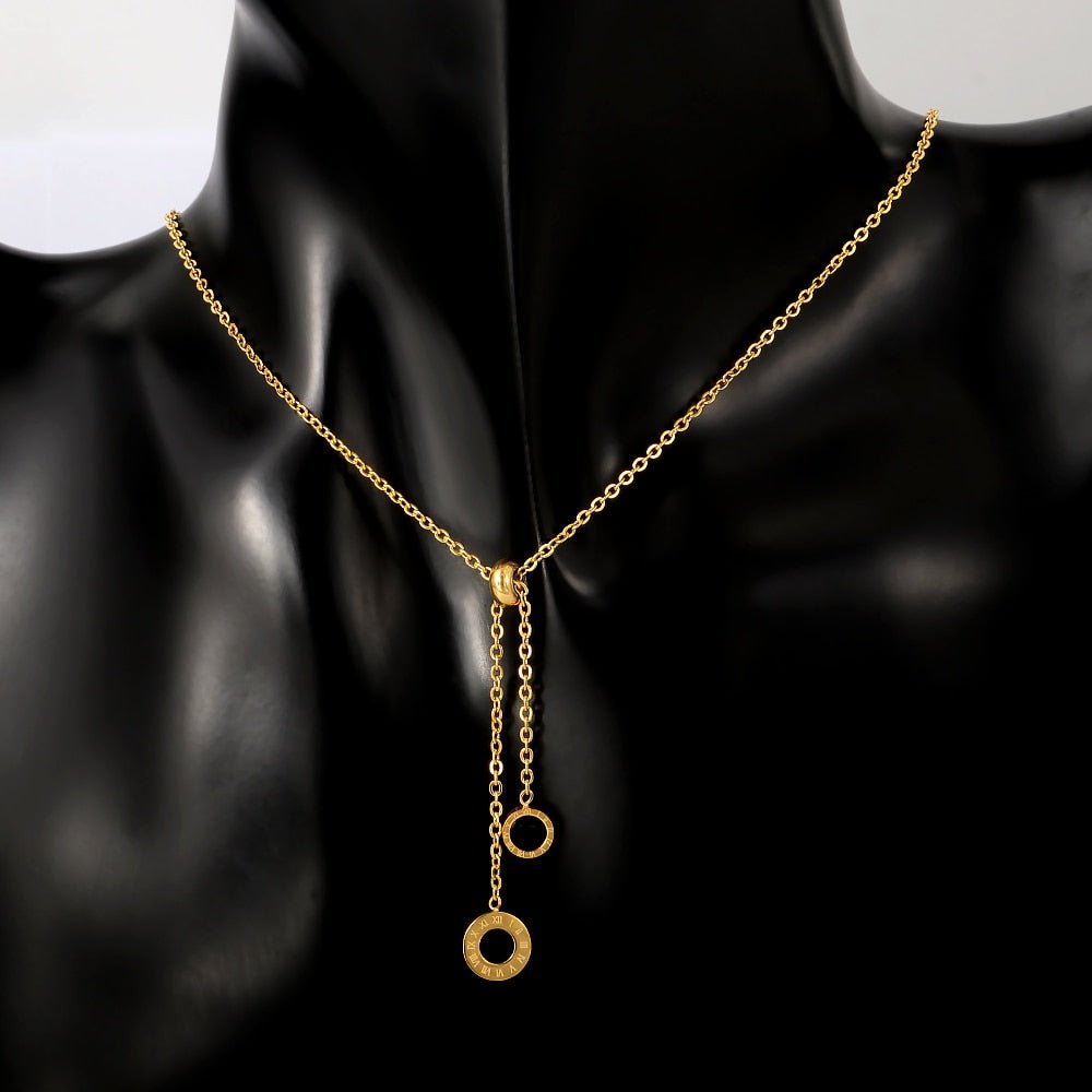 Necklace Athenas Lariat Silver – Meiva necklace view 3