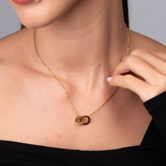 Necklace Imperial Cubic Zirconia Stone 18K Gold-Plated in 18K gold-plated, zirconia – Meiva necklace view 2
