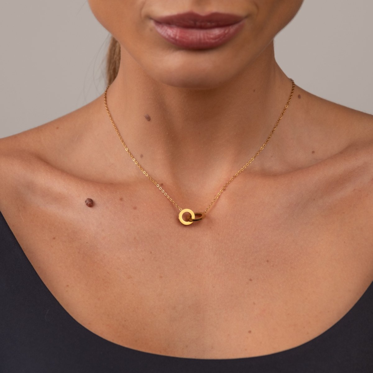 Necklace Imperial Cubic Zirconia Stone 18K Gold-Plated in 18K gold-plated, zirconia – Meiva necklace view 5