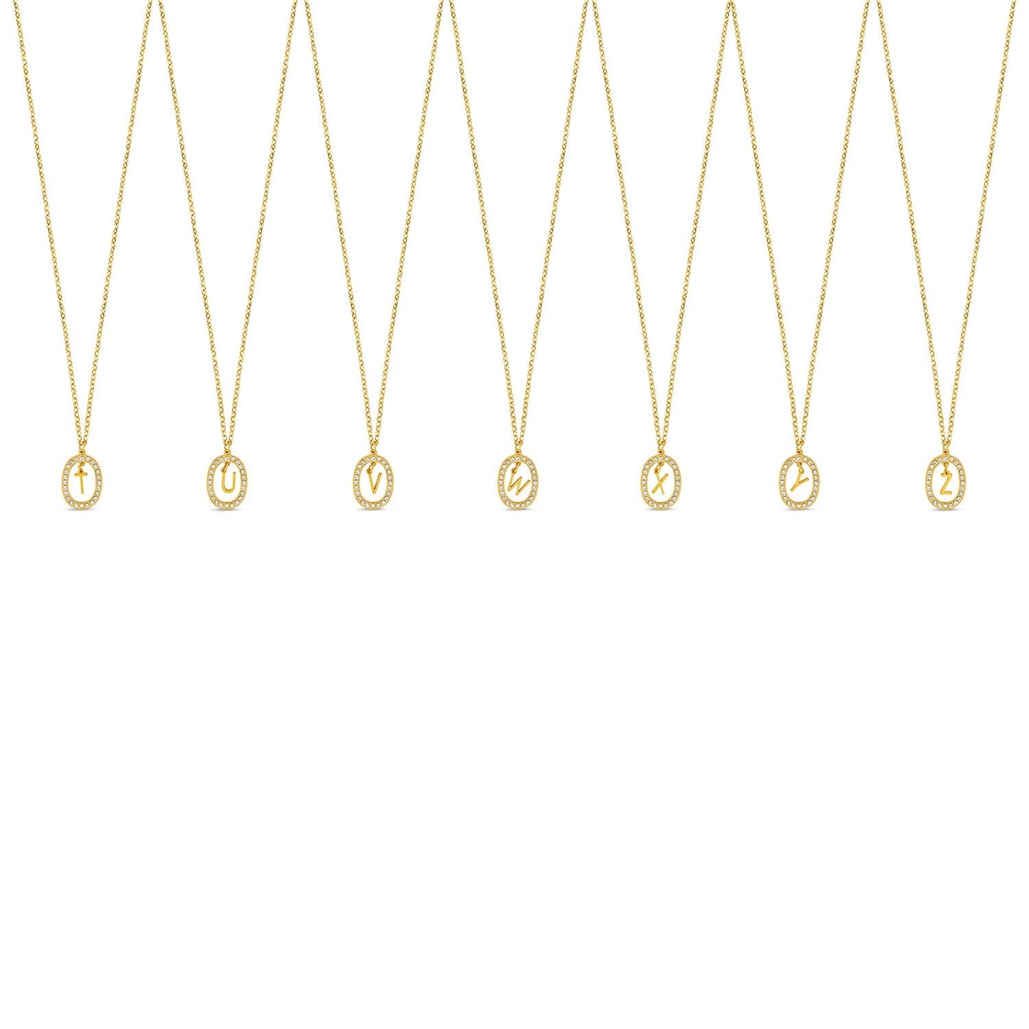 Necklace Prism Initial Letter 18K Gold Plated in 18K gold-plated – Meiva necklace view 9