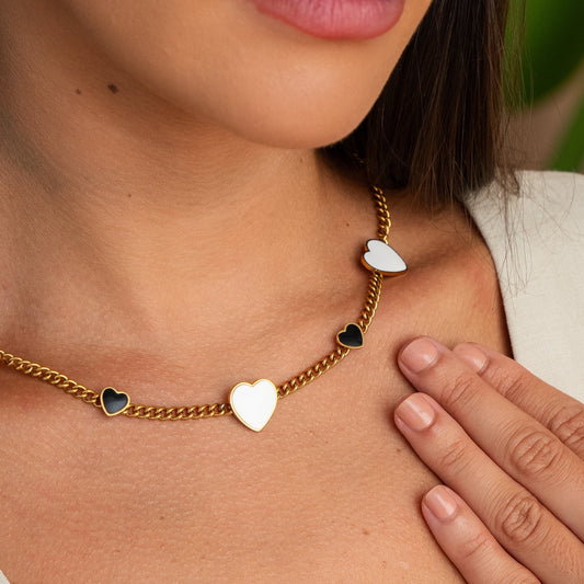 Necklace Love Glow Monochrome 18K Gold Plated in 18K gold-plated – Meiva necklace view 2
