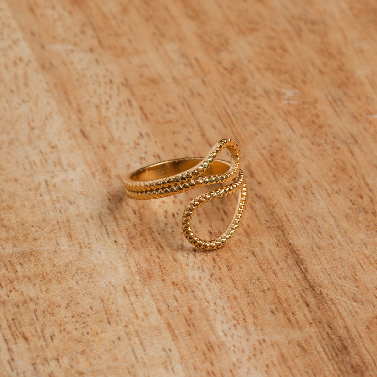 Ring Adjustable Ava Abstract 18K Gold Plated in 18K gold-plated – Meiva ring view 7
