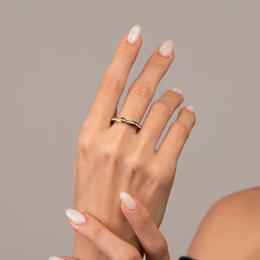 Ring Rotating Brilliant Gold Plated 18K in 18K gold-plated – Meiva ring view 2