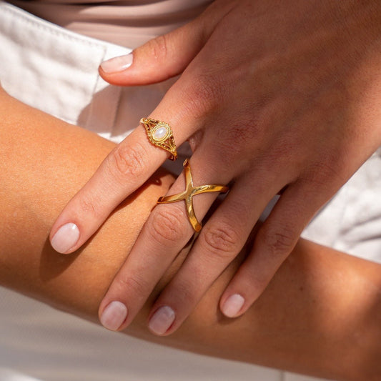 Ring X 18K Gold Plated in 18K gold-plated – Meiva ring view 2