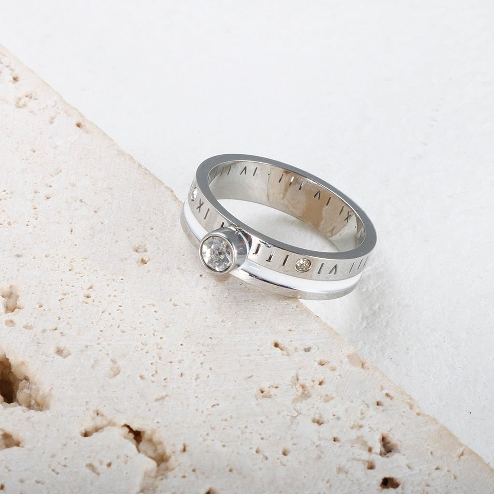 Ring Queen Crystal Stone Silver in crystal – Meiva ring view 4