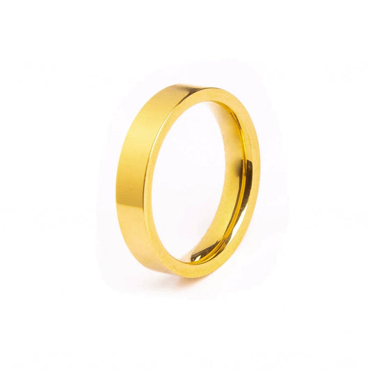 Ring Square Comfort Fit 18K Gold Plated in 18K gold-plated – Meiva ring