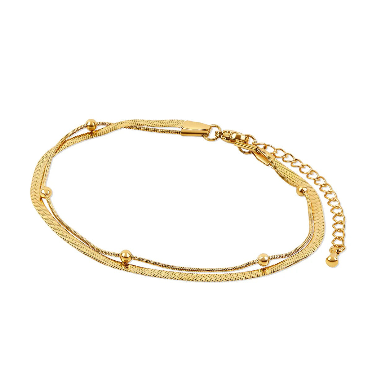 Anklet Dupla Ball Banhain 18K Gold jewelry detail 1