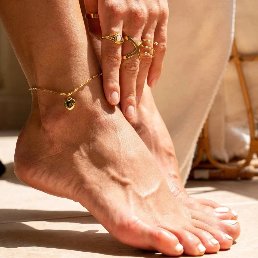 Anklet Love 18K Gold-Plated in 18K gold-plated – Meiva jewelry view 3
