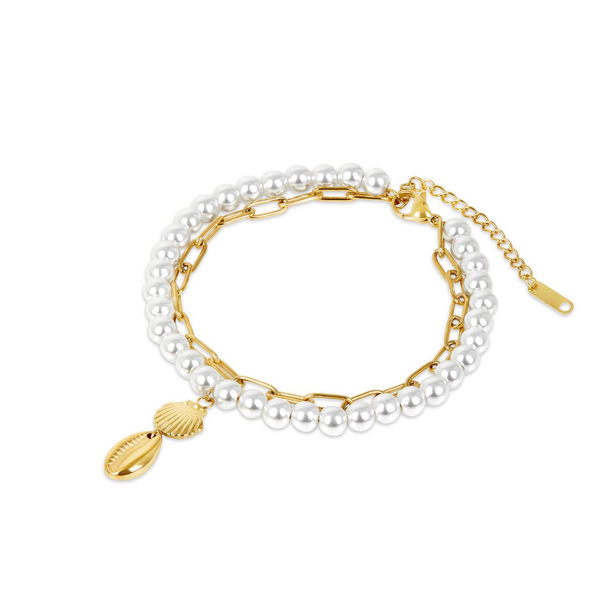 Anklet Noronha Pearl 18K Gold Plated in 18K gold-plated, pearl – Meiva jewelry