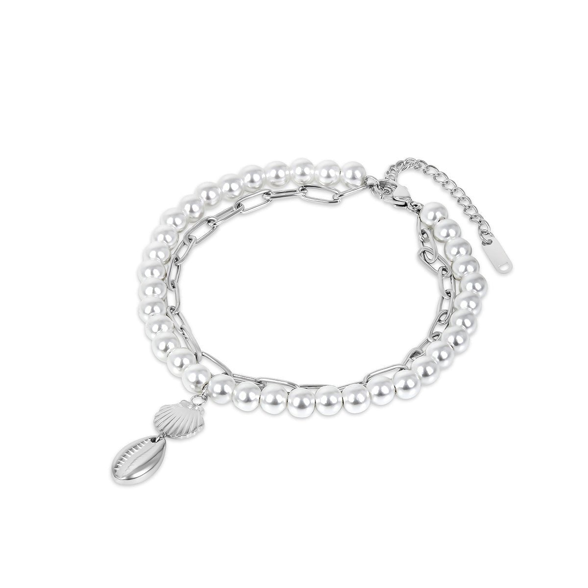 Anklet Noronha Pearl Silver in pearl – Meiva jewelry