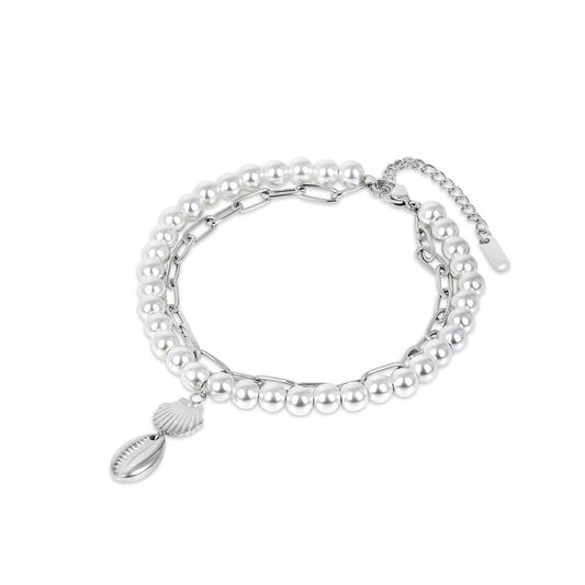 Anklet Noronha Pearl - Silver jewelry detail 1