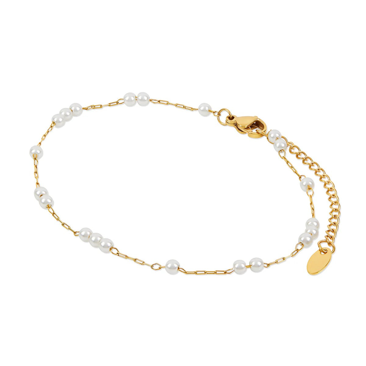 Anklet Pearl DelicaBanhain 18K Gold jewelry detail 1