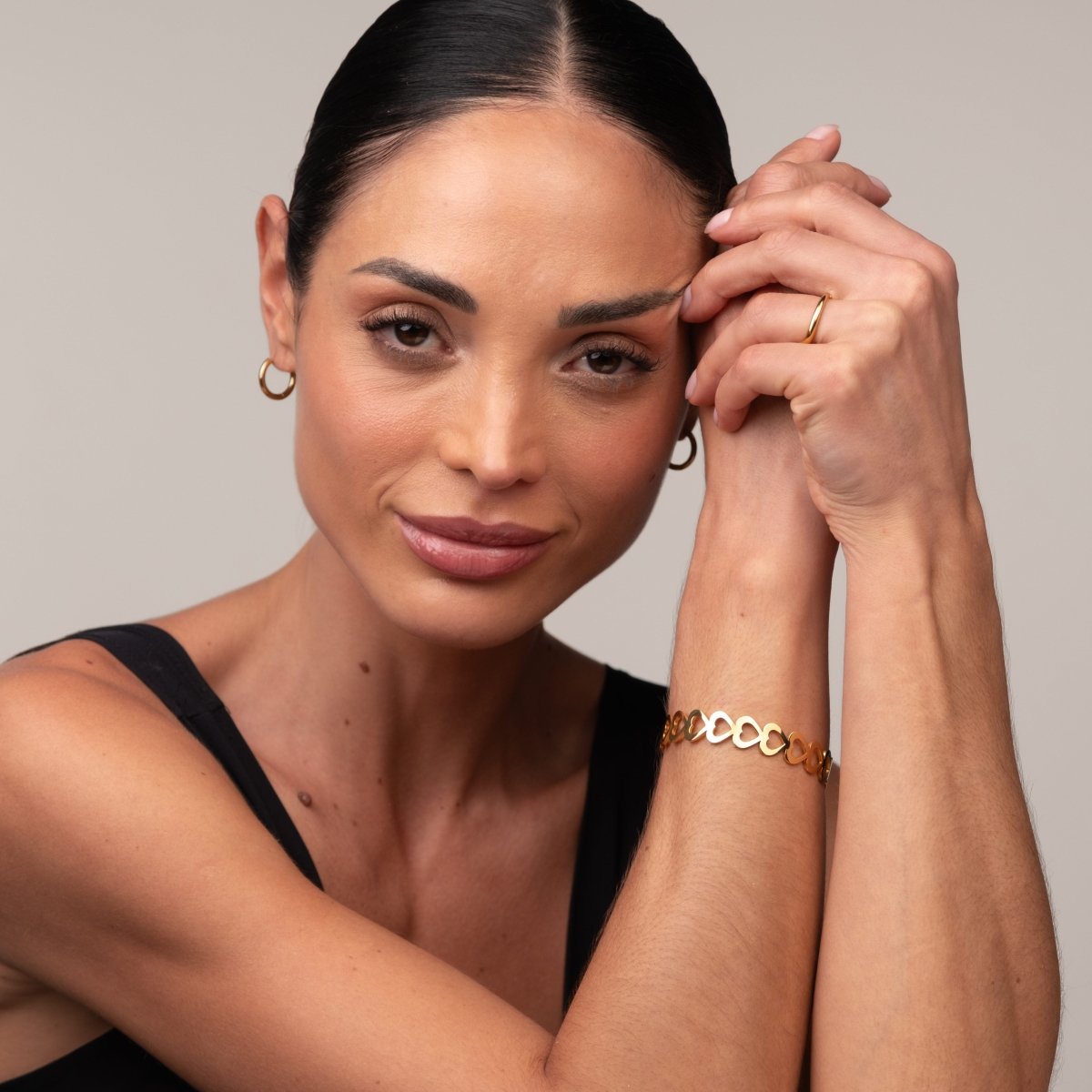 Bangle Adored Cuff Bracelet 18K Gold-Plated in 18K gold-plated – Meiva bracelet view 7