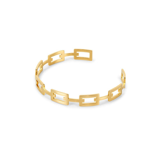 Bangle Alexandra 18K Gold Plated bracelet detail 1