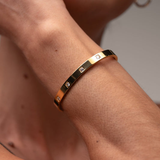 Bangle Amélie 18K Gold Plated bracelet detail 2