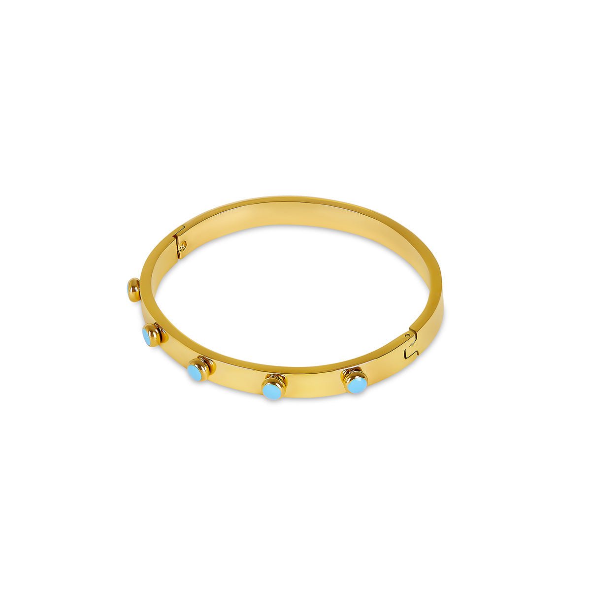 Bangle Aqua Stone Bracelet Gold Plated 18K in 18K gold-plated – Meiva bracelet