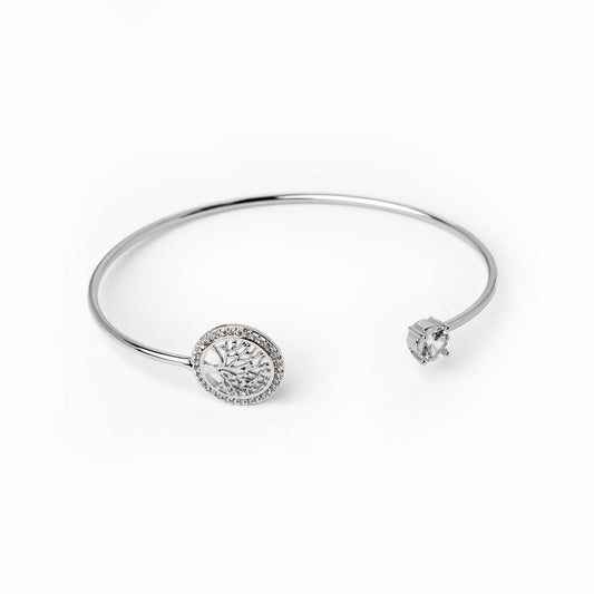 Bangle Tree of Life Cuff Bracelet Silver – Meiva bracelet