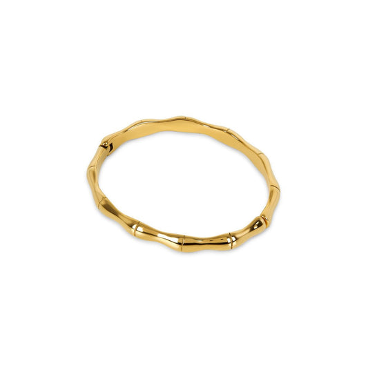 Bangle Bamboo 18K Gold Plated bracelet detail 1