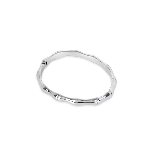 Bangle Bamboo - Silver bracelet detail 1