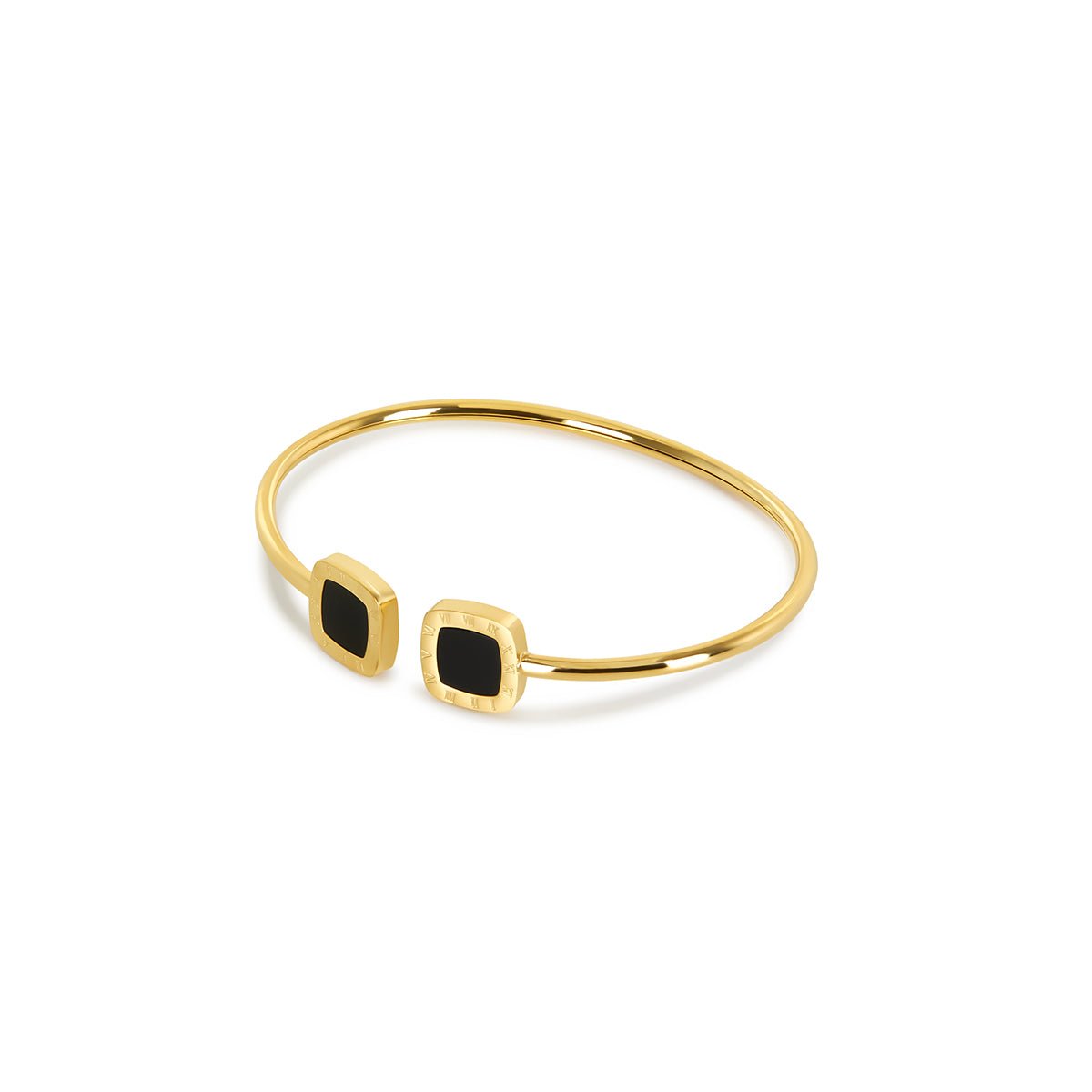 Bangle Bella Onyx Bracelet Gold Plated 18K in 18K gold-plated – Meiva bracelet
