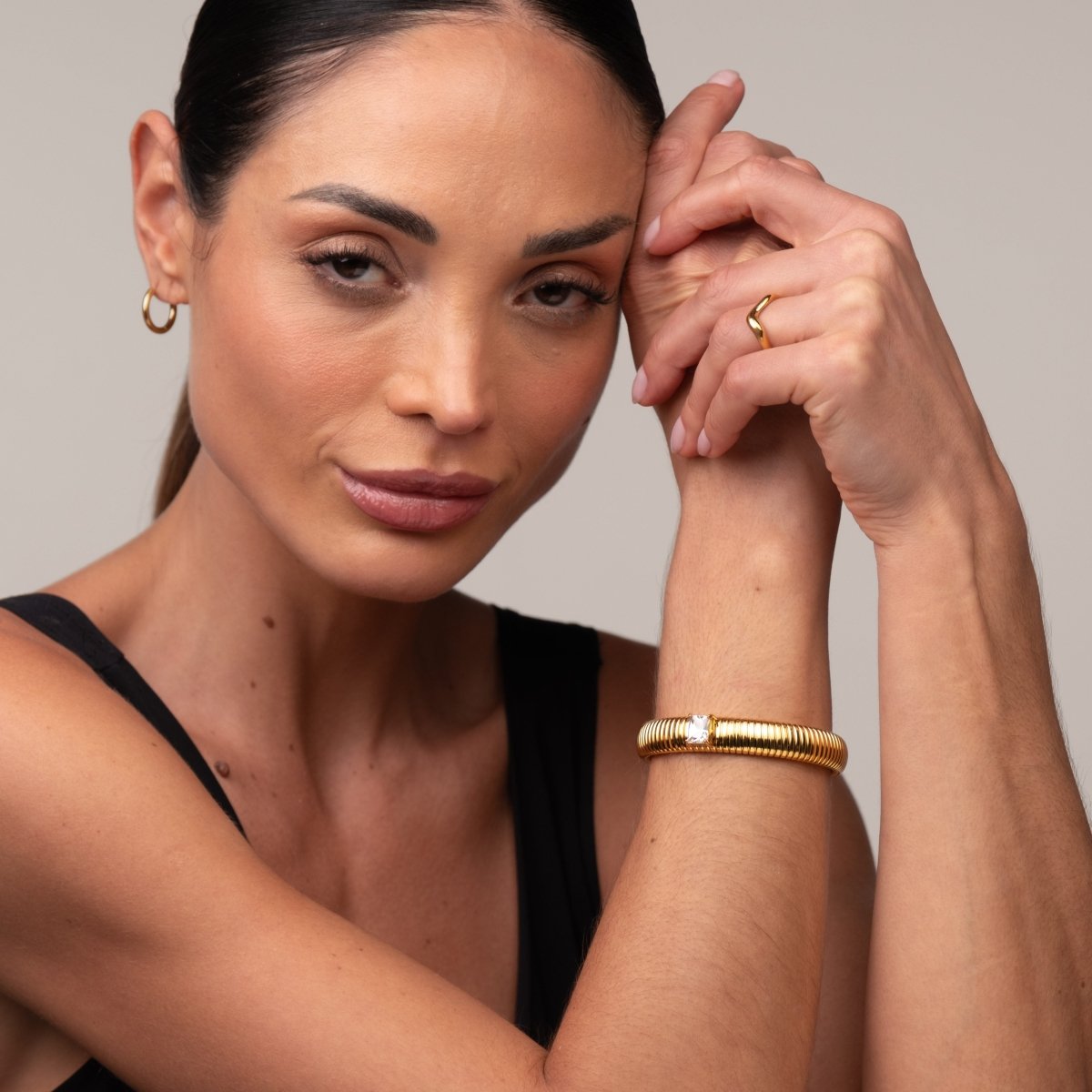 Bangle Capri Bracelet Gold Plated 18K in 18K gold-plated – Meiva bracelet view 10