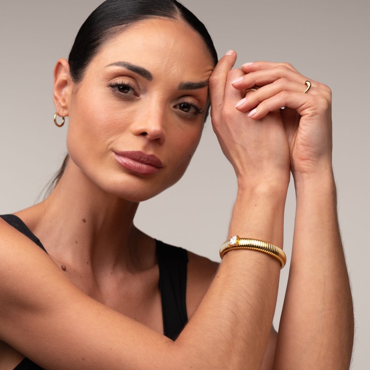 Bangle Capri Bracelet Gold Plated 18K in 18K gold-plated – Meiva bracelet view 12