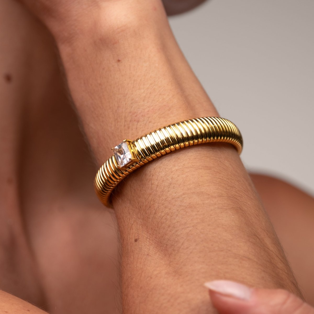Bangle Capri Bracelet Gold Plated 18K in 18K gold-plated – Meiva bracelet view 4