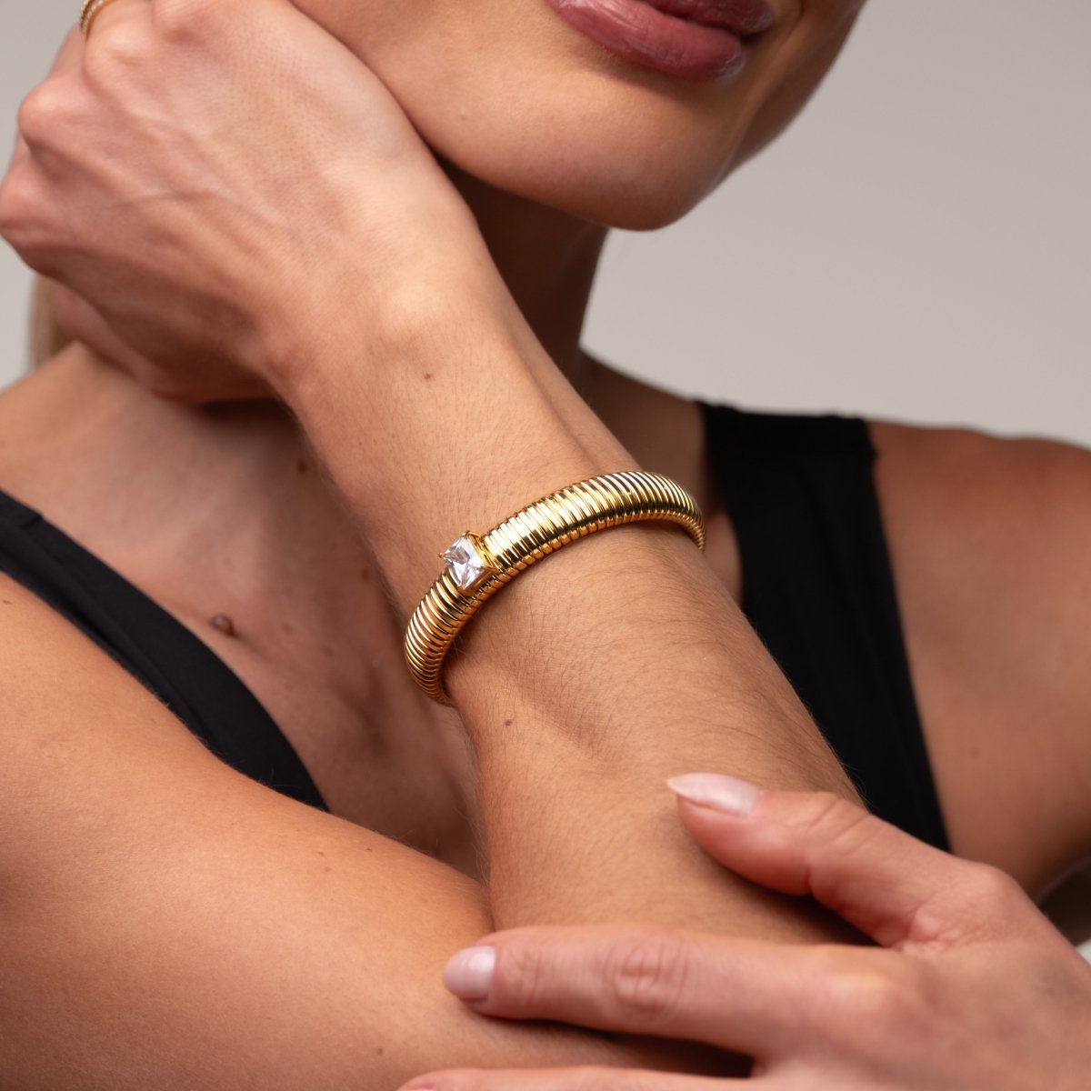 Bangle Capri Bracelet Gold Plated 18K in 18K gold-plated – Meiva bracelet view 6