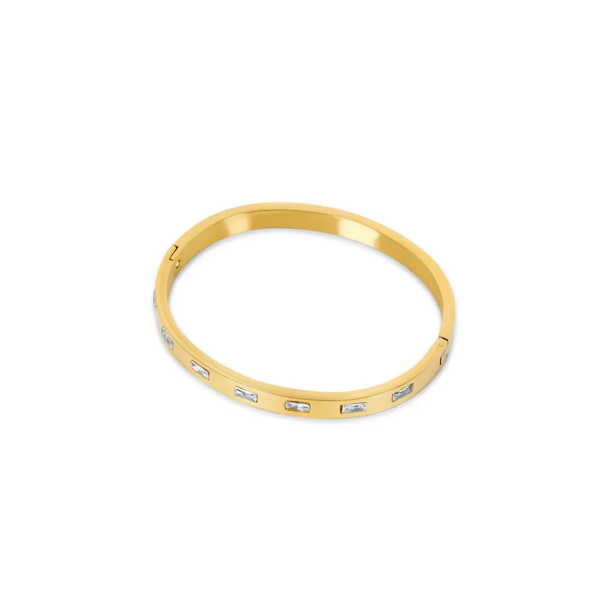 Bangle Carved 18K Gold-Plated Cuff Bracelet in 18K gold-plated – Meiva bracelet
