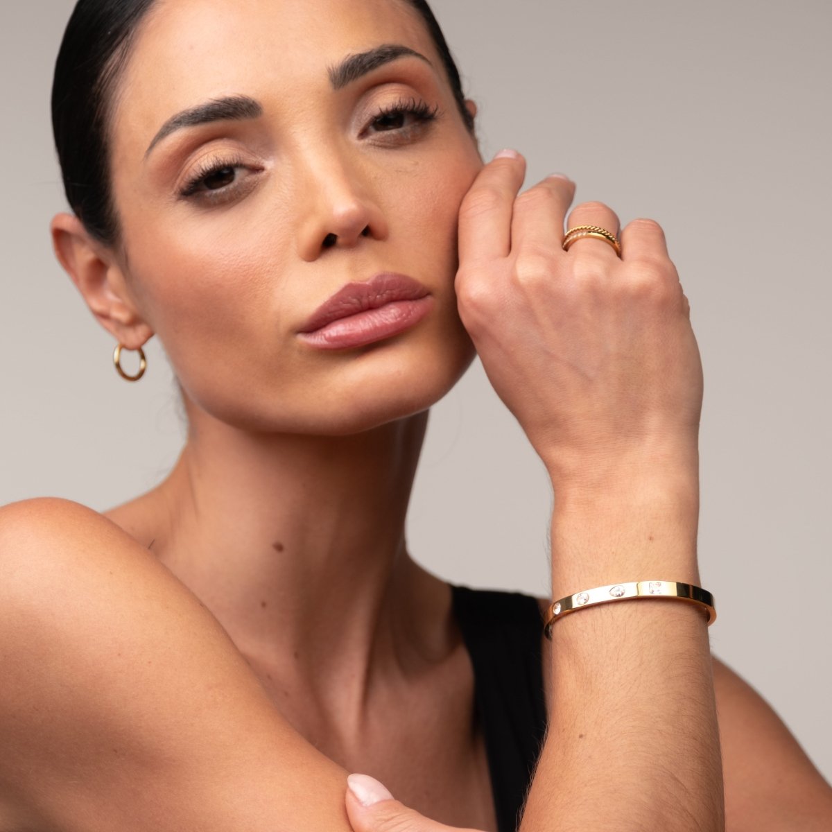Bangle Catherine Bracelet Gold Plated 18K in 18K gold-plated – Meiva bracelet view 4