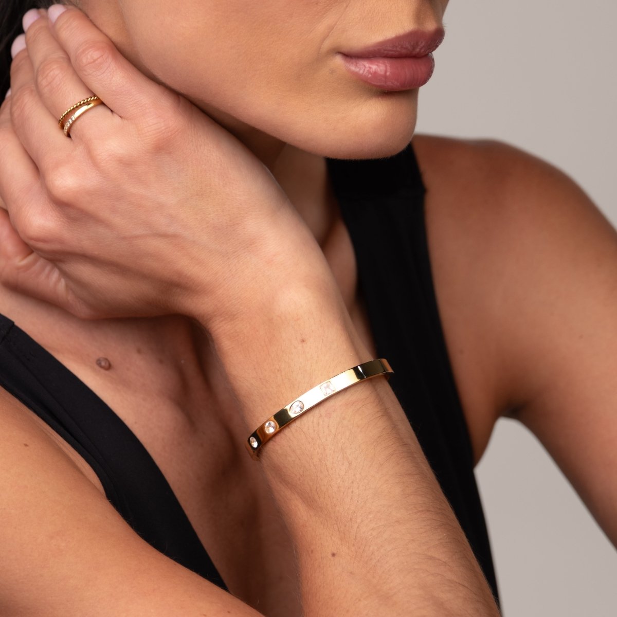 Bangle Catherine Bracelet Gold Plated 18K in 18K gold-plated – Meiva bracelet view 5