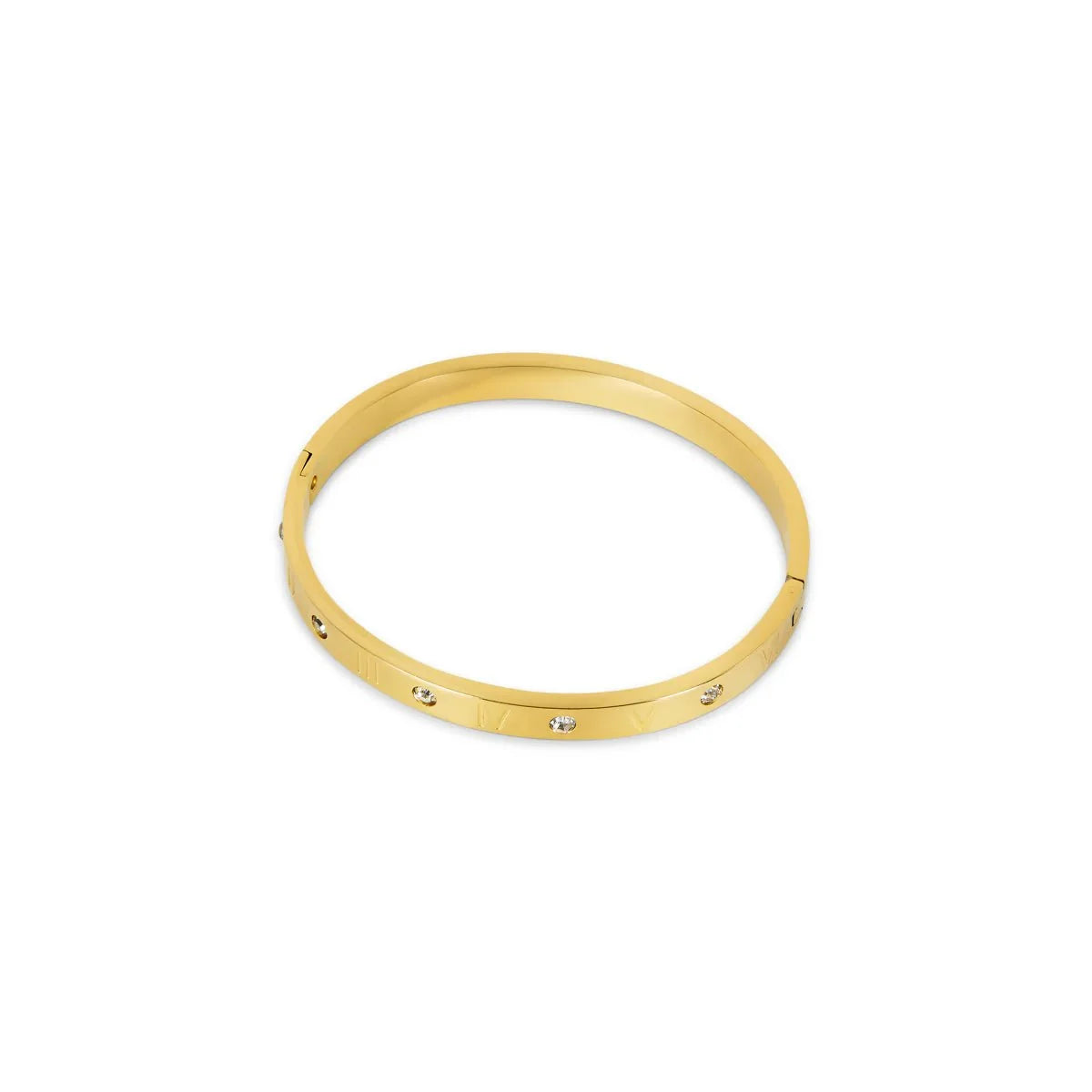 Bangle Classic Roman 18K Gold-Plated Cuff Bracelet in 18K gold-plated – Meiva bracelet