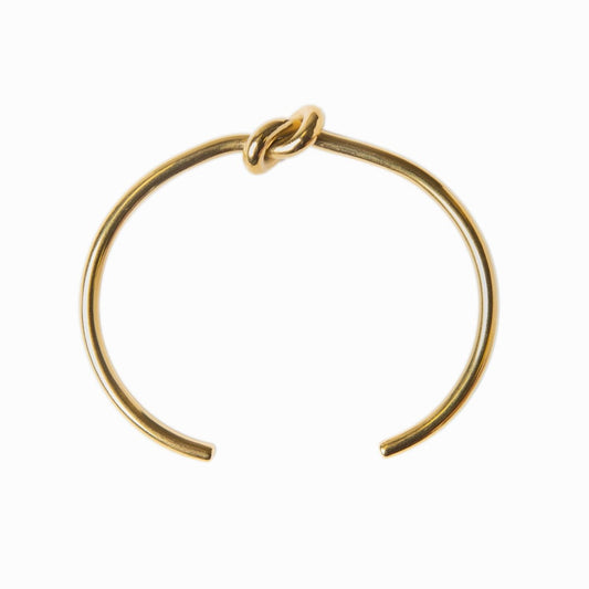 Bangle Com Nó Central 18K Gold Plated bracelet detail 1