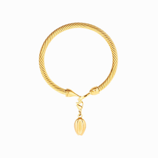 Bangle Hana Shell Cuff Bracelet 18K Gold Plated in 18K gold-plated – Meiva bracelet