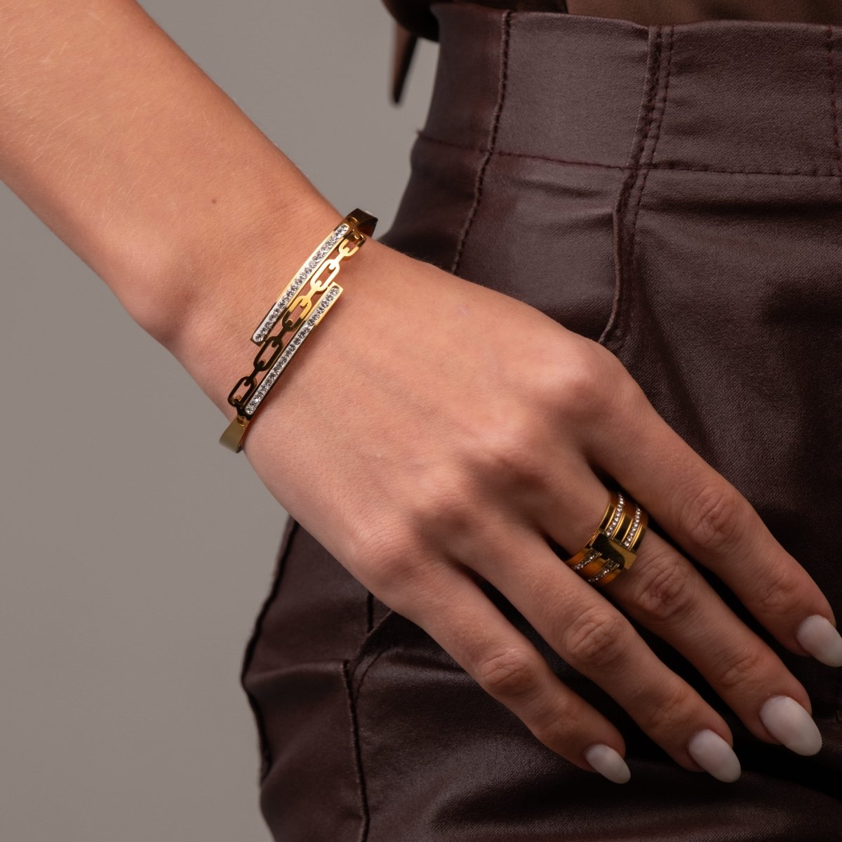 Bangle Donatela Bracelet Gold Plated 18K in 18K gold-plated – Meiva bracelet view 3