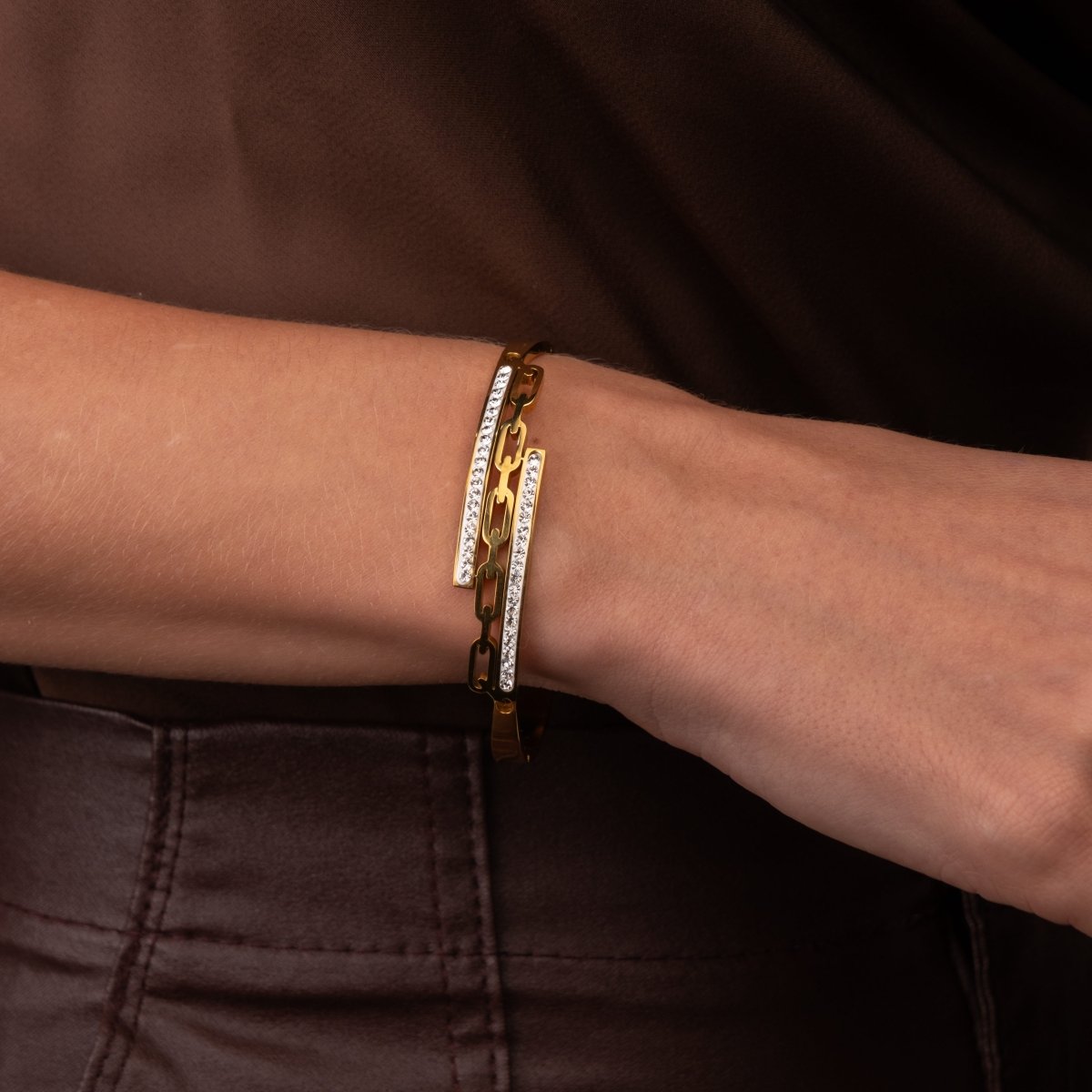 Bangle Donatela Bracelet Gold Plated 18K in 18K gold-plated – Meiva bracelet view 4
