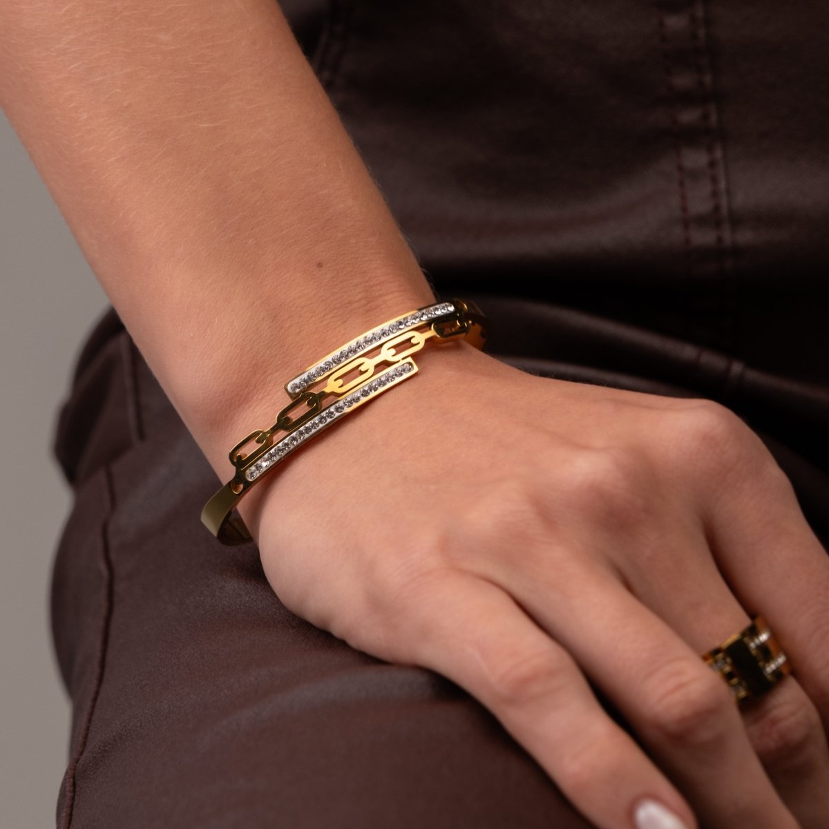 Bangle Donatela Bracelet Gold Plated 18K in 18K gold-plated – Meiva bracelet view 5