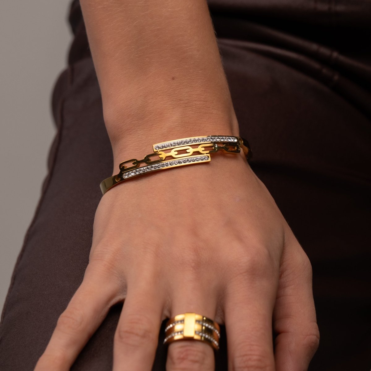 Bangle Donatela Bracelet Gold Plated 18K in 18K gold-plated – Meiva bracelet view 6