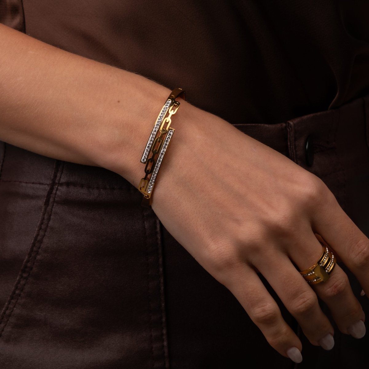Bangle Donatela Bracelet Gold Plated 18K in 18K gold-plated – Meiva bracelet view 7